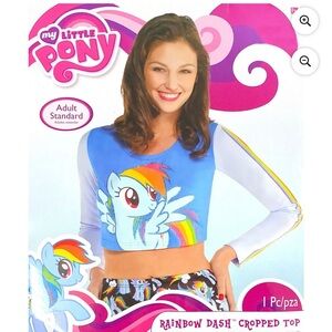 Adult Women's My Little Pony Rainbow Dash Crop Top Costume